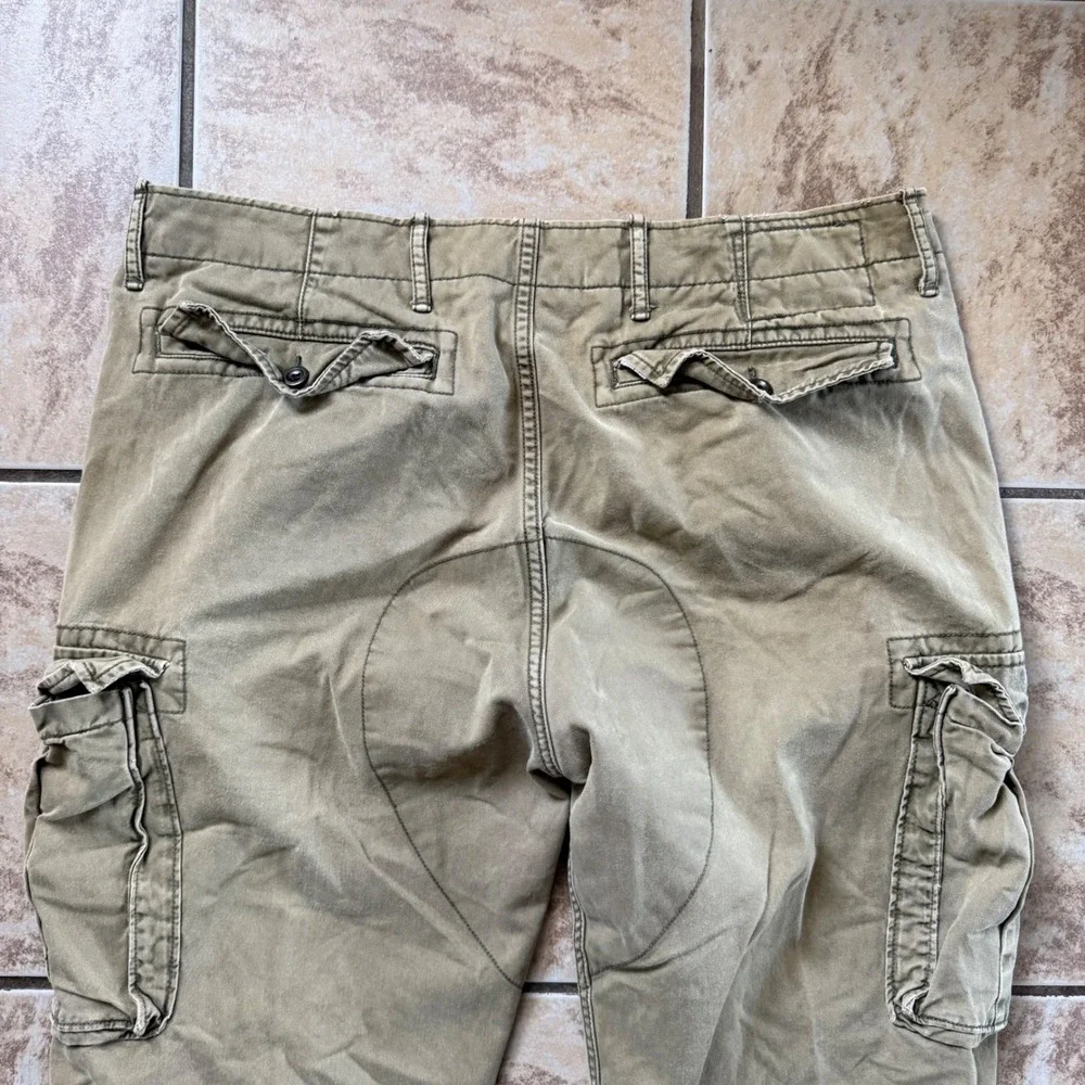 Levis Mens Cargo Pants 36x34 Khaki Olive Drab Cotton‎ Straight Leg